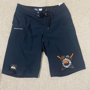 Quicksilver OC Junior Guards Boardshorts Youth 12 waist 26 Navy Swim Trunks